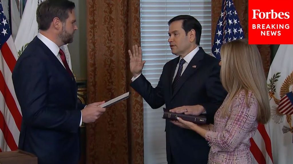 BREAKING NEWS: Vice President JD Vance Swears In Marco Rubio As Secretary Of State