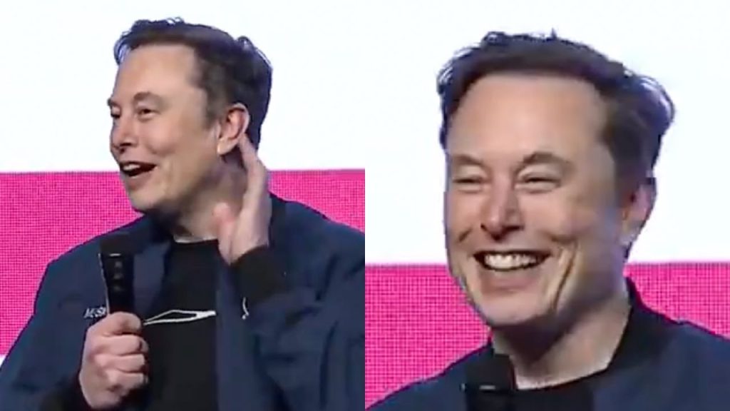Elon Musk SHUTS DOWN A Protestor Interrupting Him At His Rally